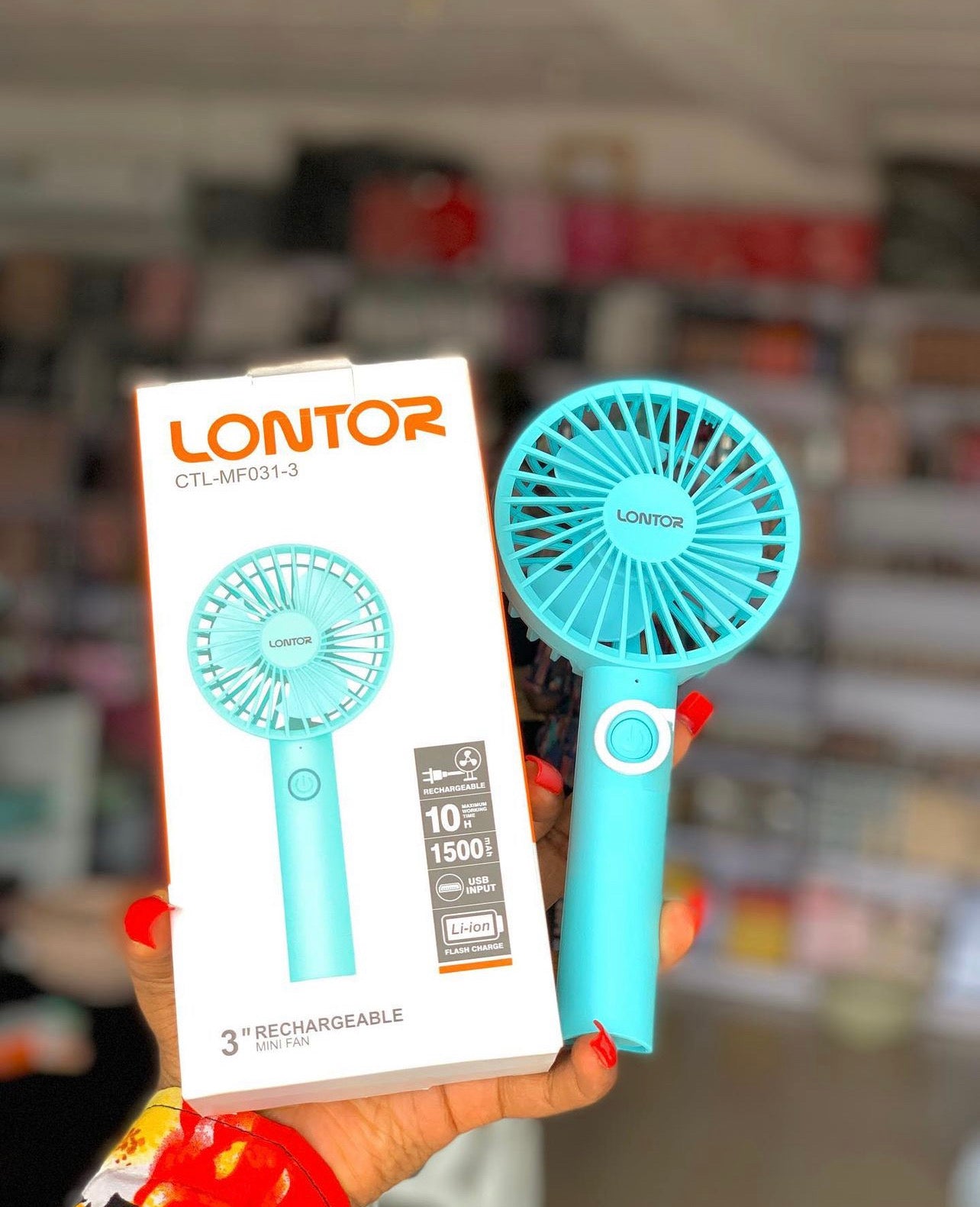 Lontor Rechargeable Mini Fan