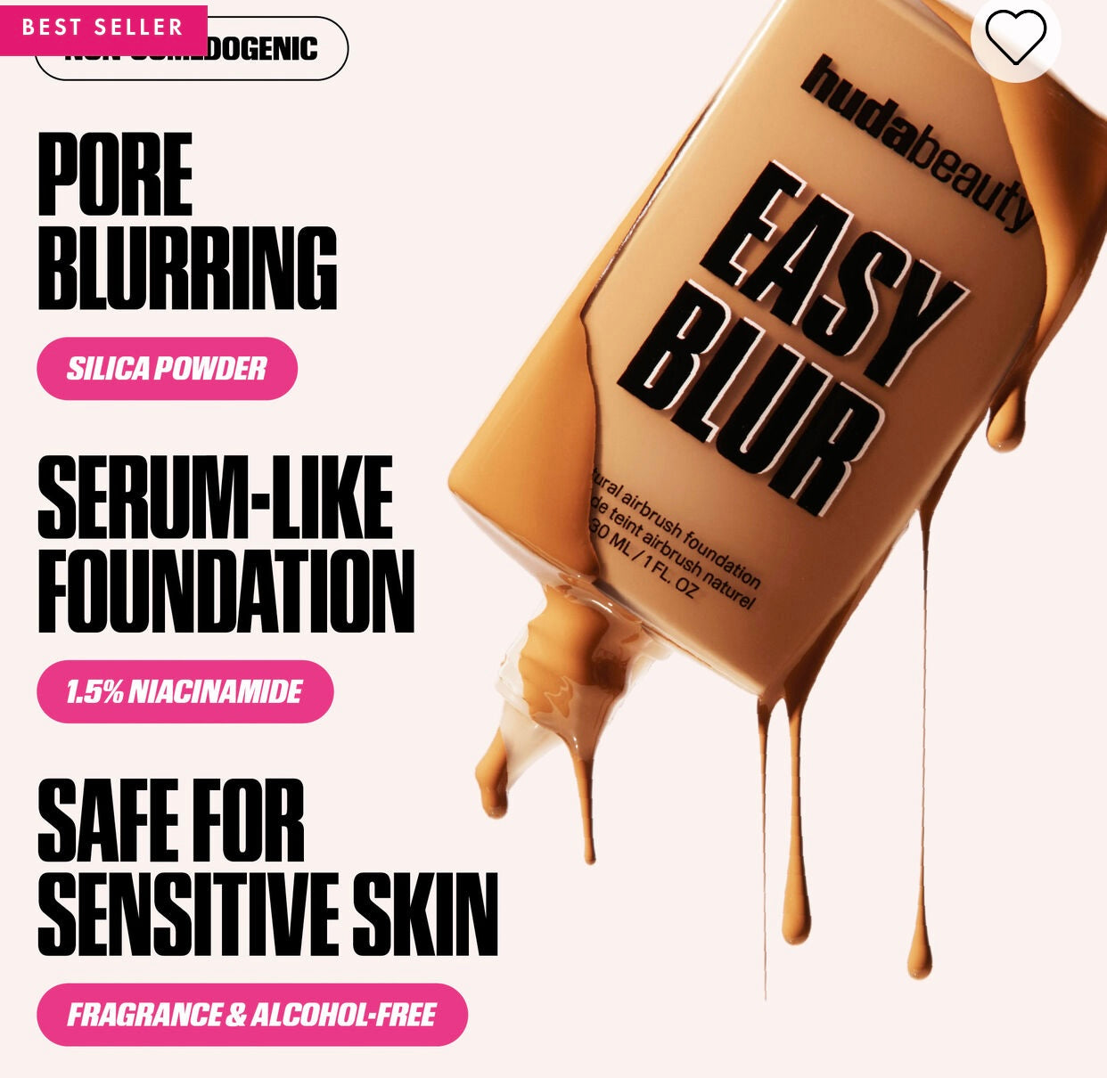 HUDA BEAUTY EASY BLUR FOUNDATION WITH NIACINAMIDE