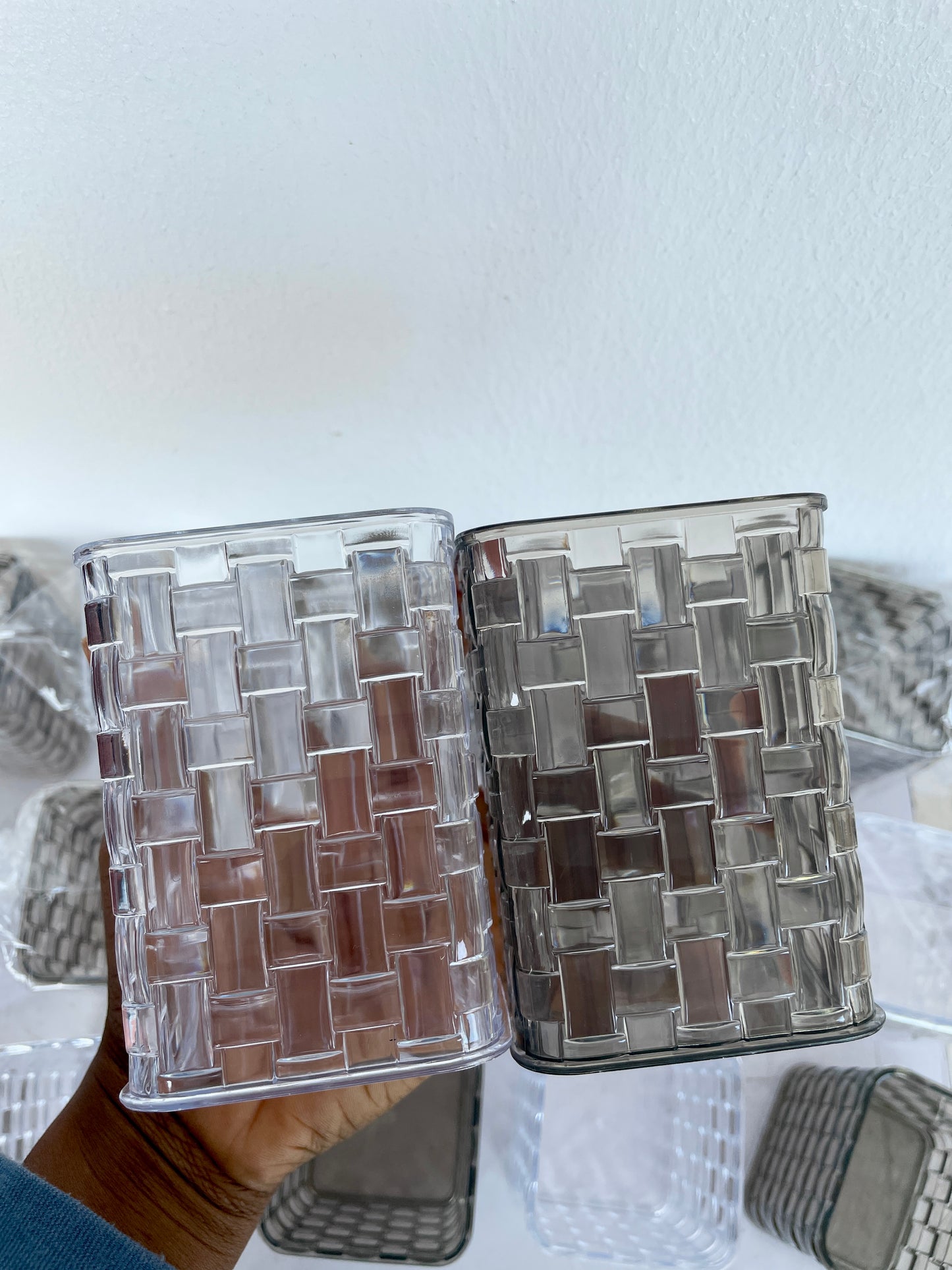 Acrylic Crystal Brush Cup