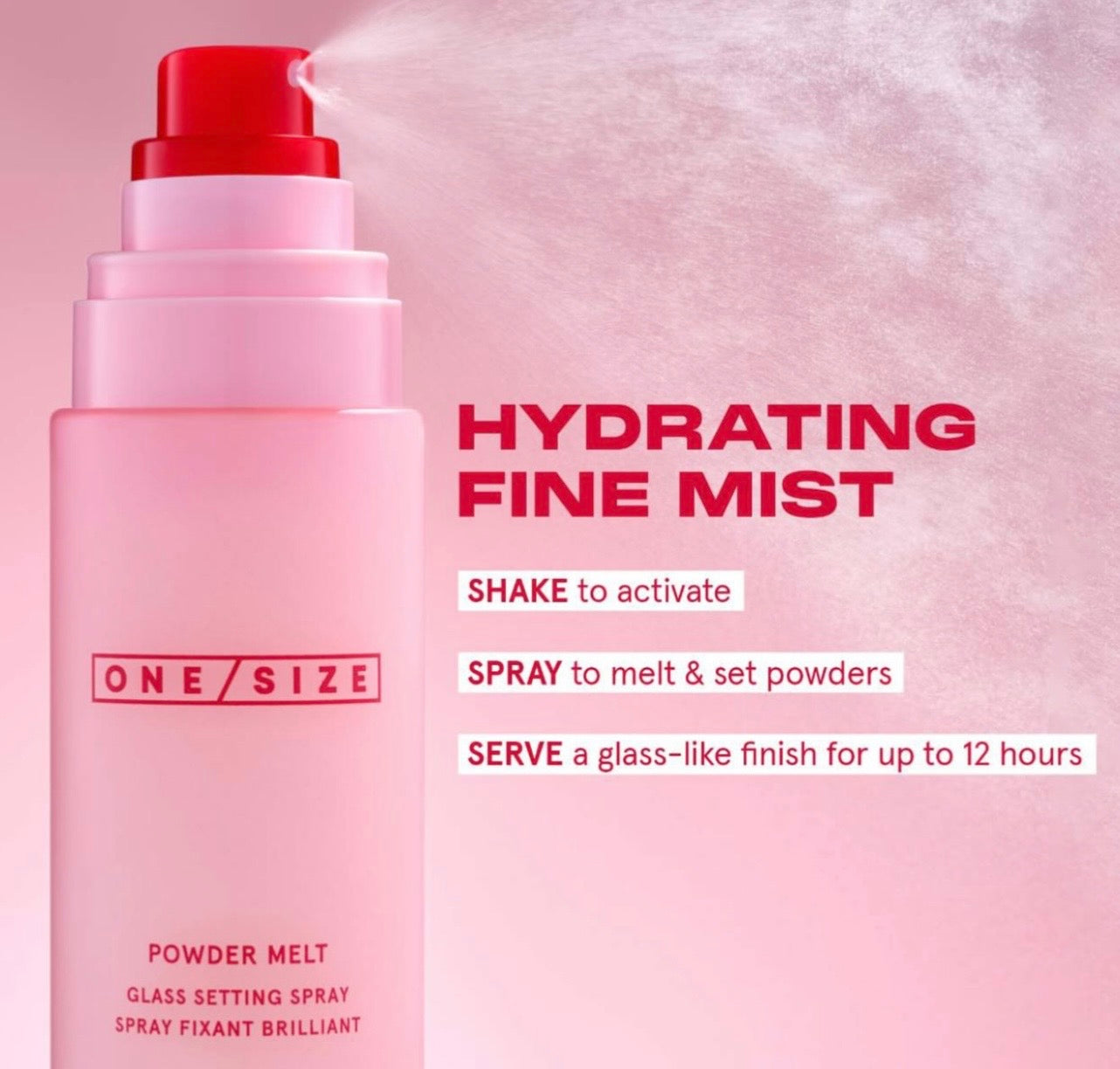 One Size Powder Melt Setting Spray