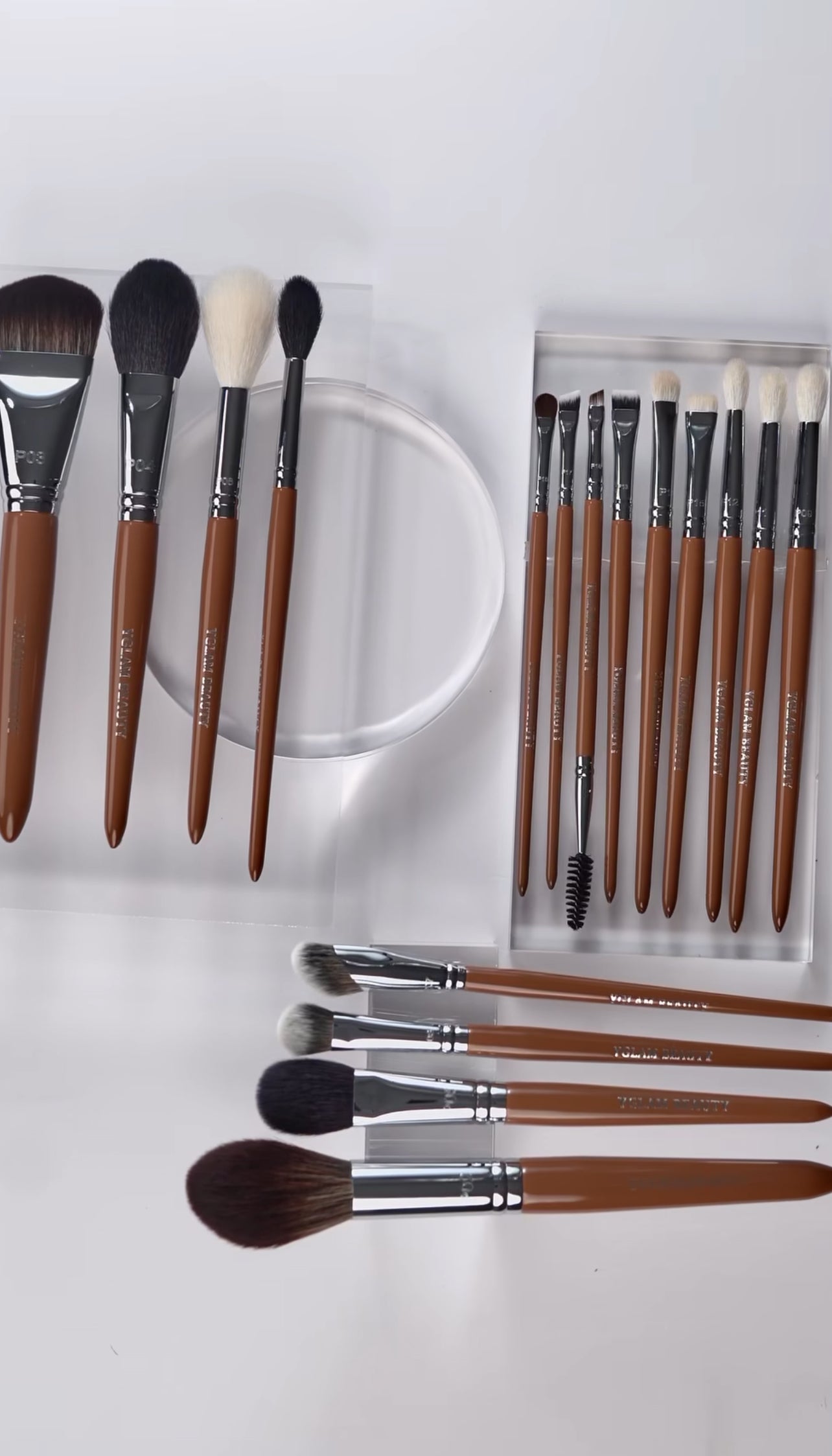 YGLAM BROWN BRUSH SET