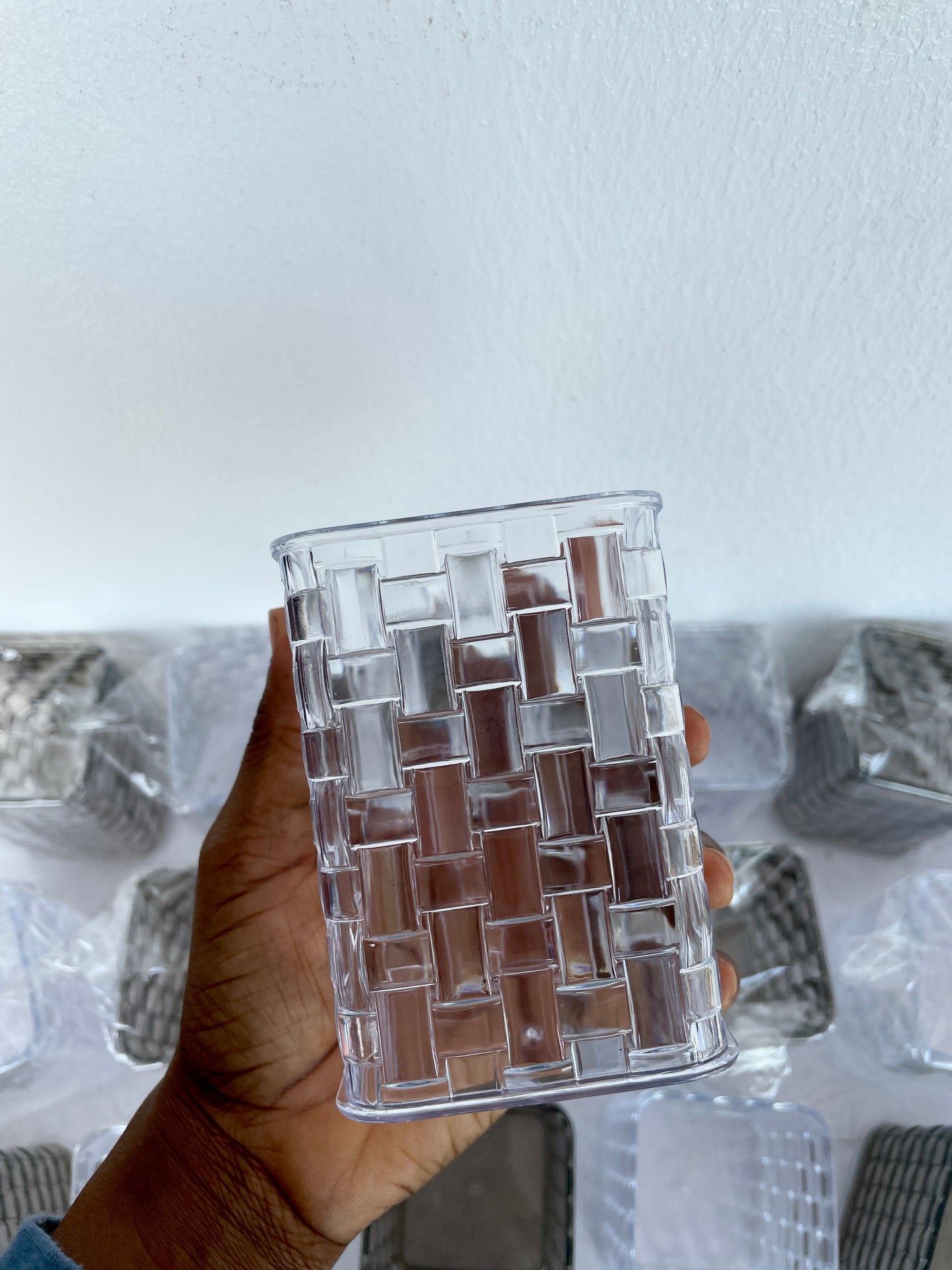 Acrylic Crystal Brush Cup