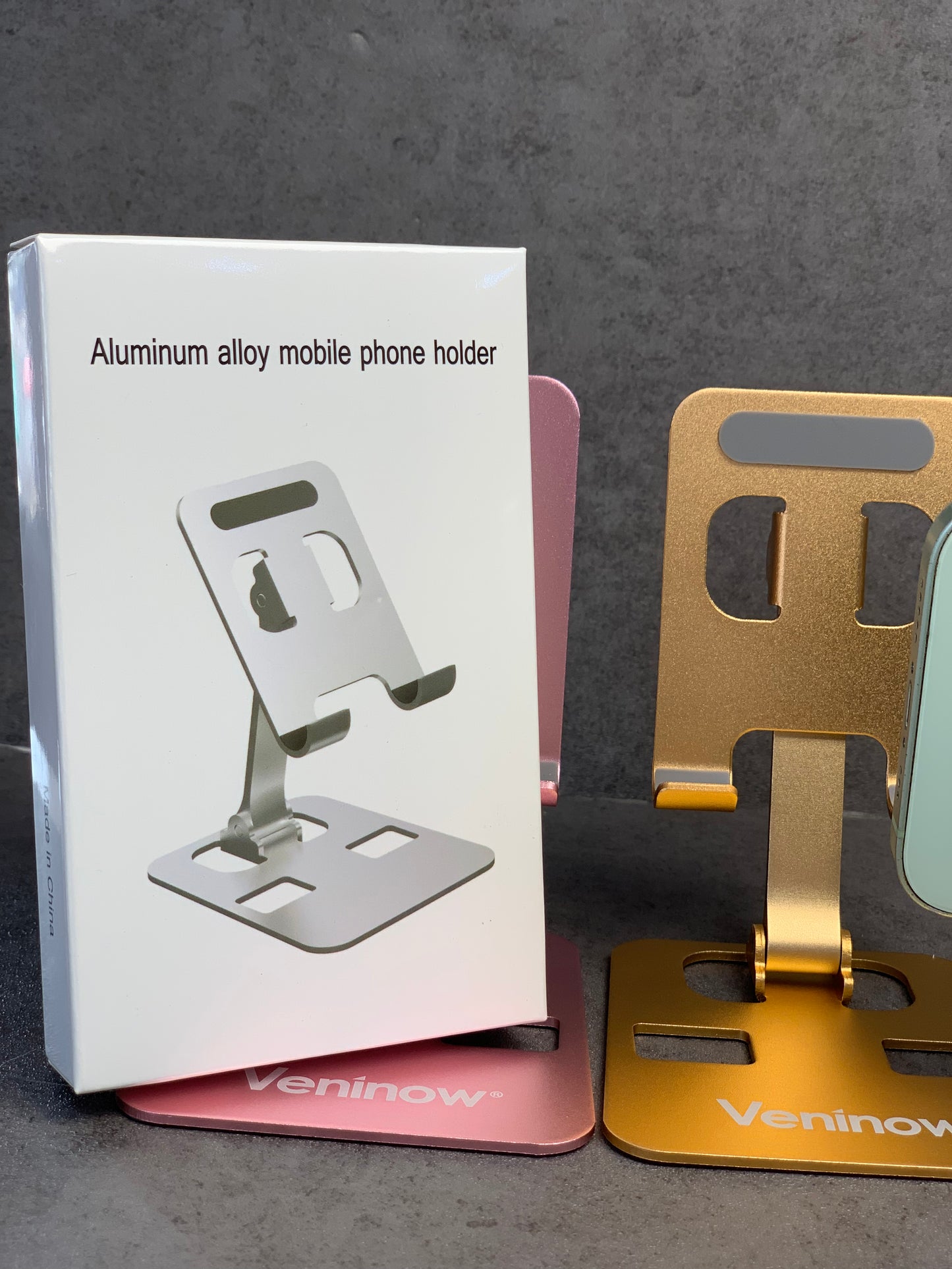 METALLIC TABLE PHONE HOLDER