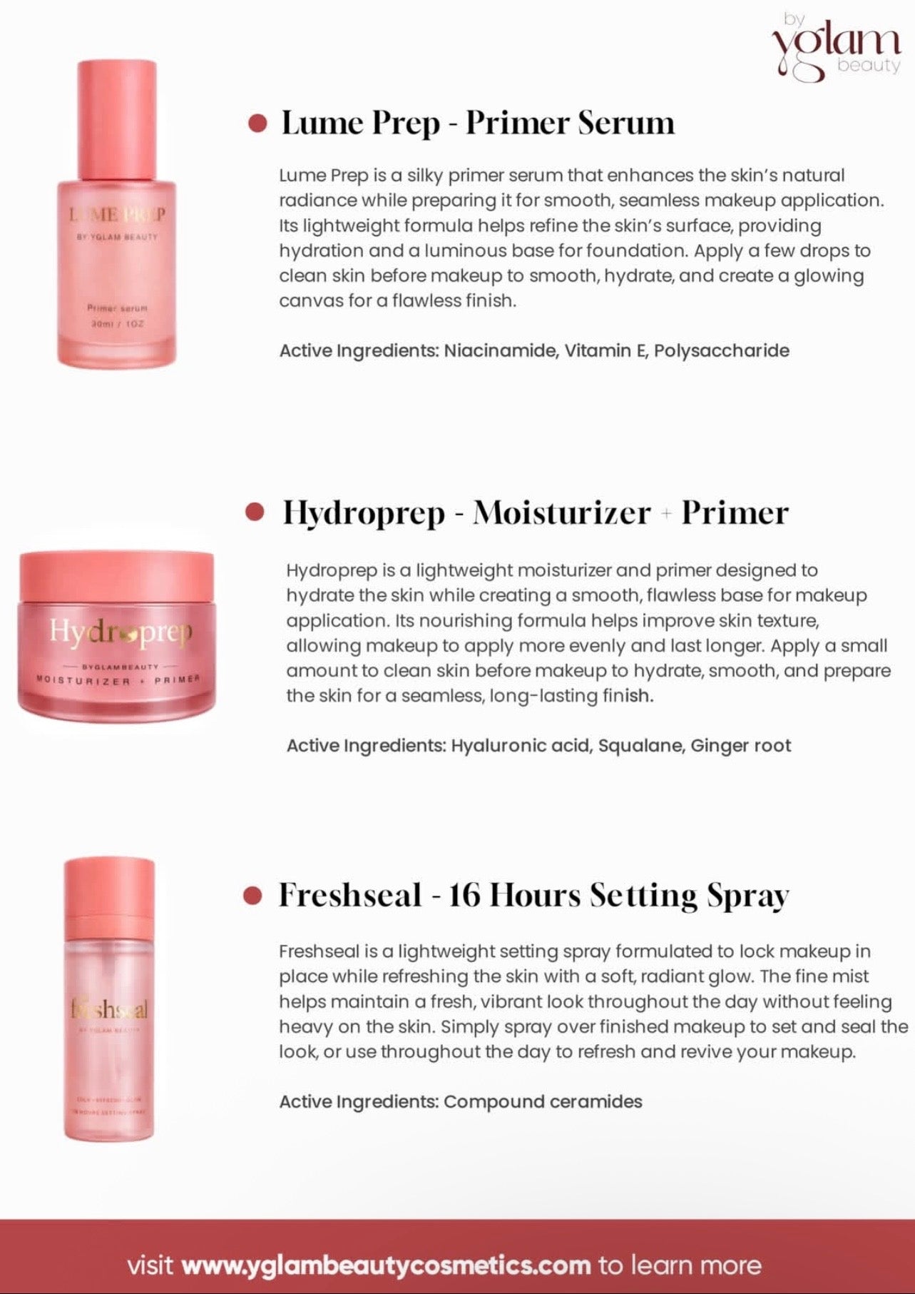 YGLAM Skin Prep Collection