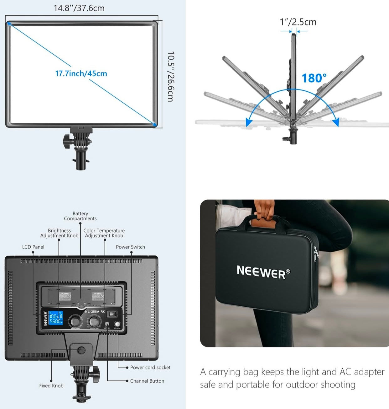 Neewer NL-288ARC LED Panel Light